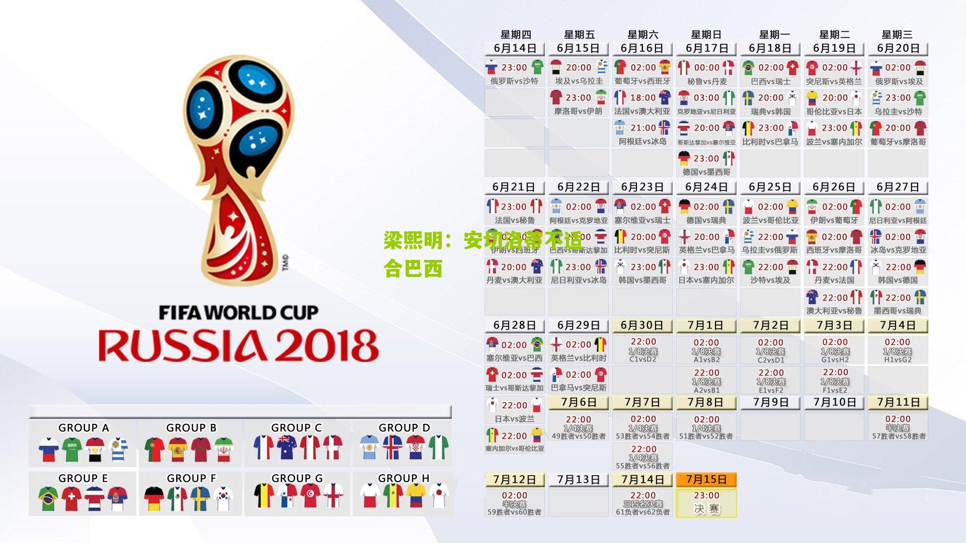 梁熙明：安切洛蒂不适合巴西